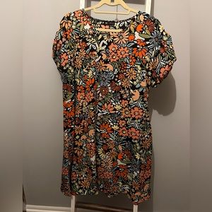 Vision floral bubble sleeve dress